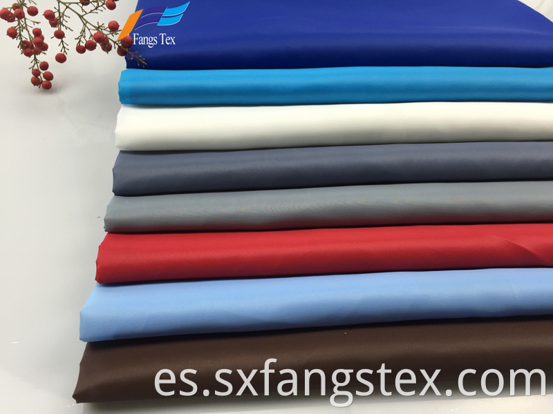 100% Polyester Waterproof Dyed Taffeta PU Garemnt Fabric 4